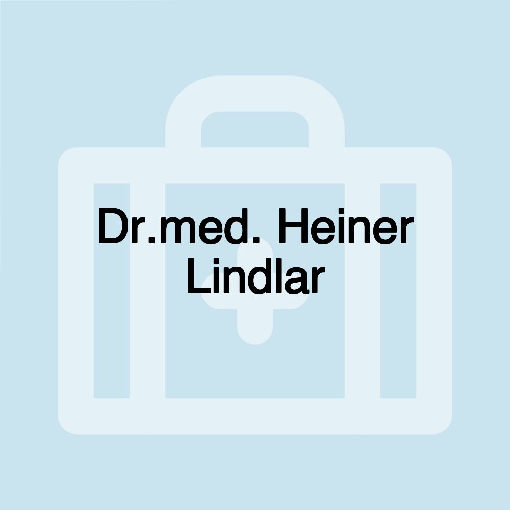 Dr.med. Heiner Lindlar