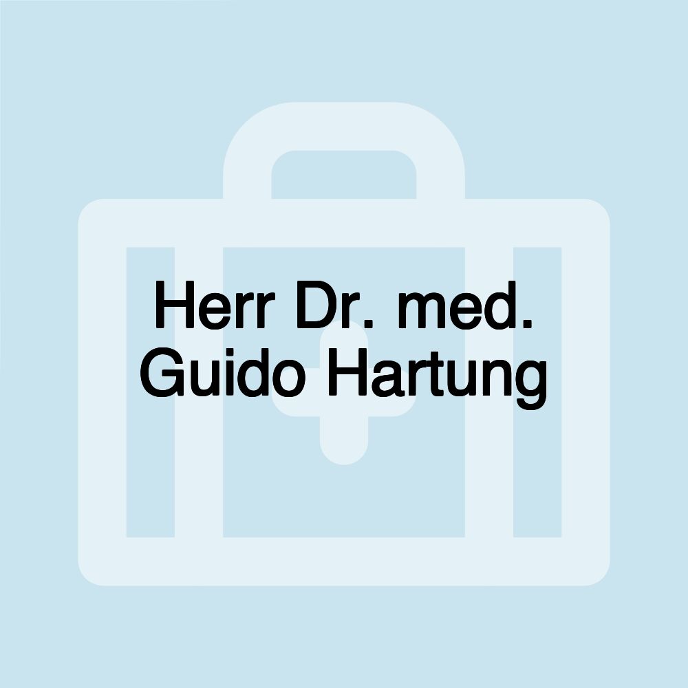 Herr Dr. med. Guido Hartung