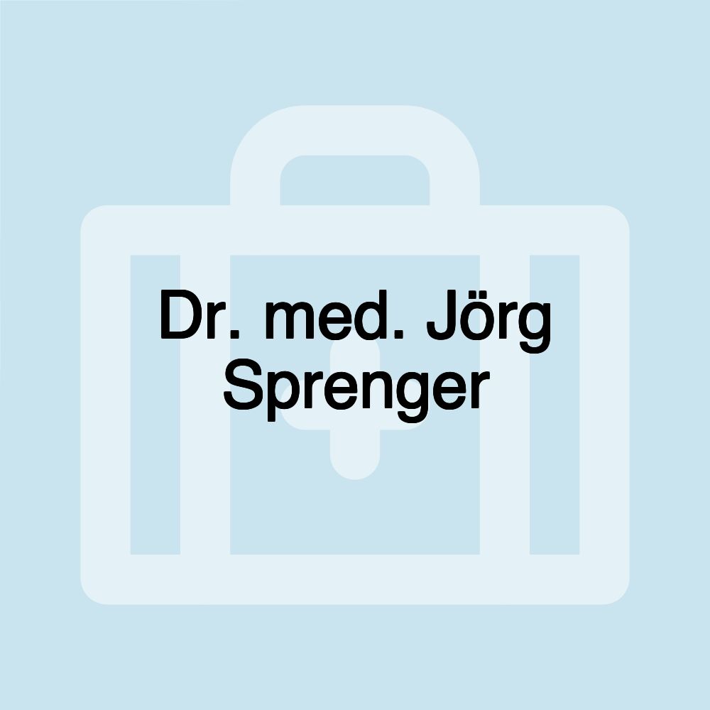 Dr. med. Jörg Sprenger