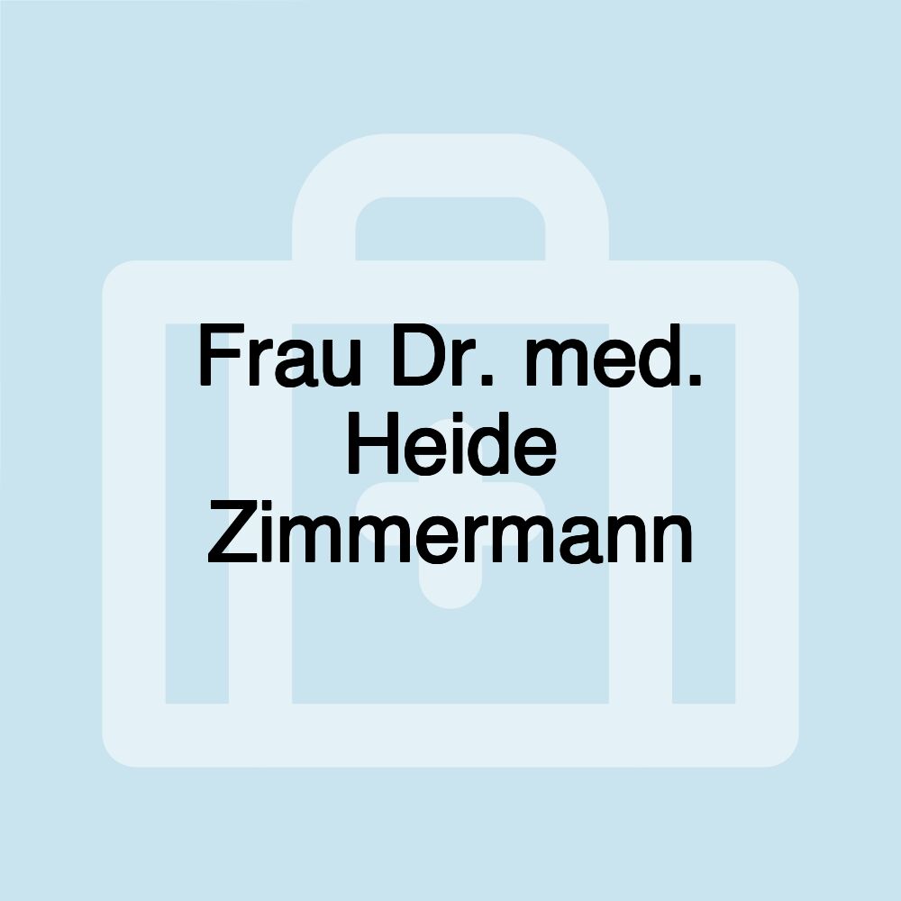 Frau Dr. med. Heide Zimmermann