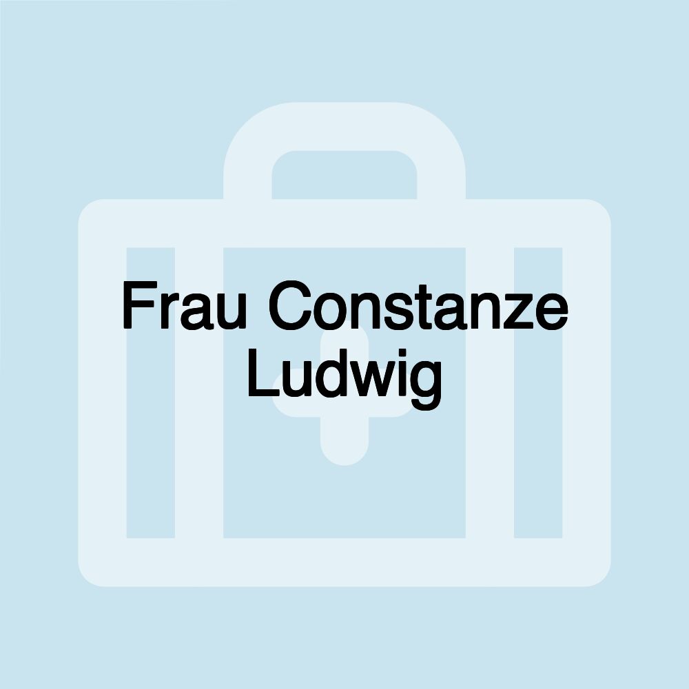 Frau Constanze Ludwig