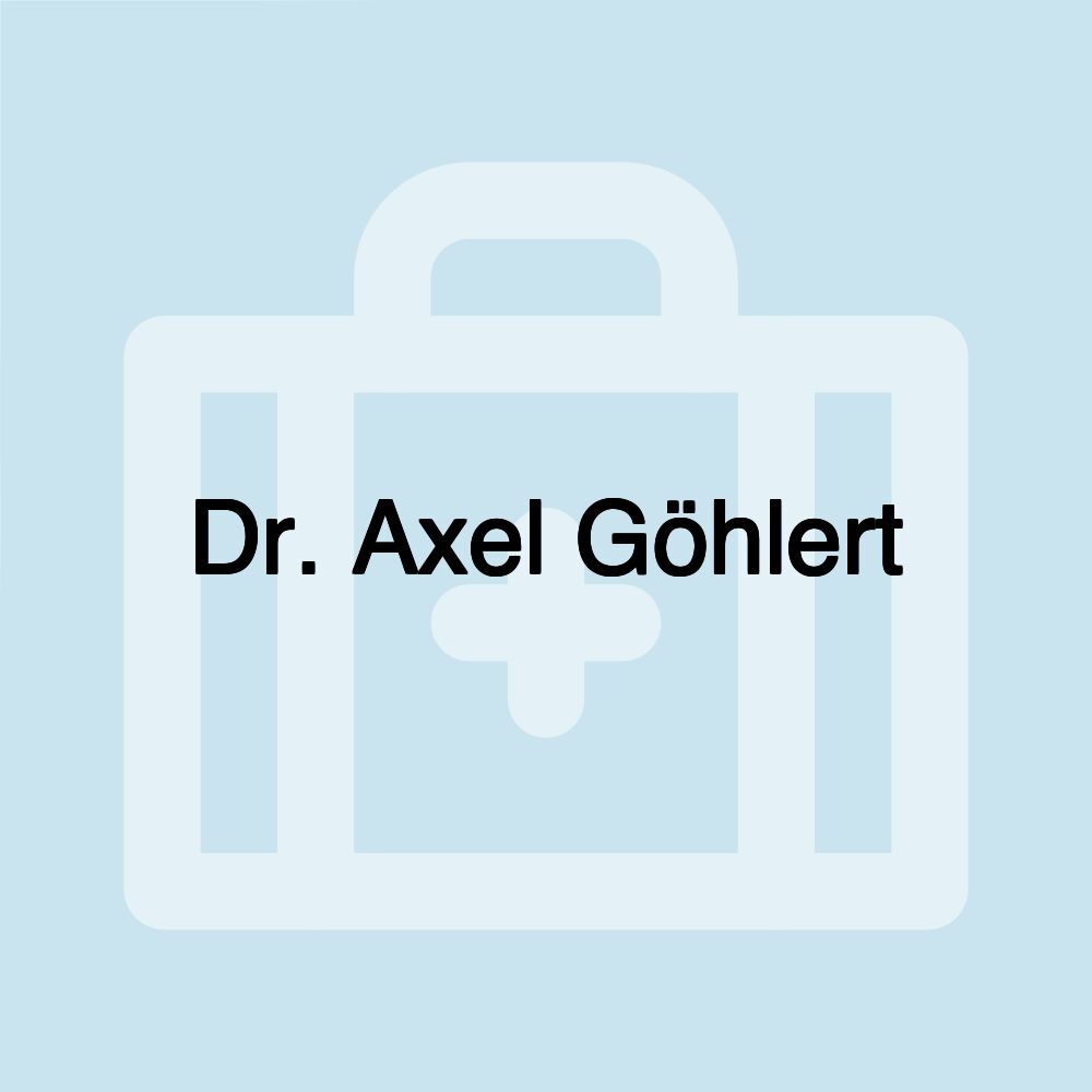 Dr. Axel Göhlert