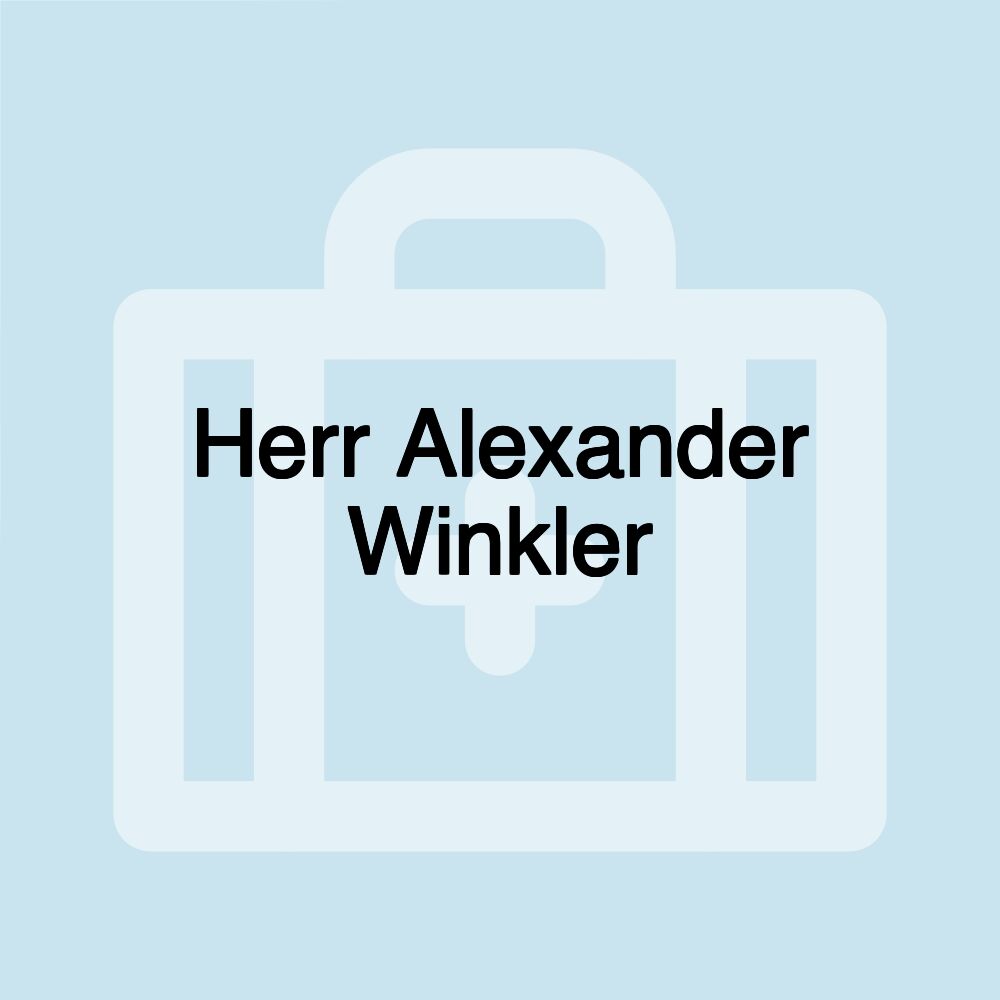 Herr Alexander Winkler