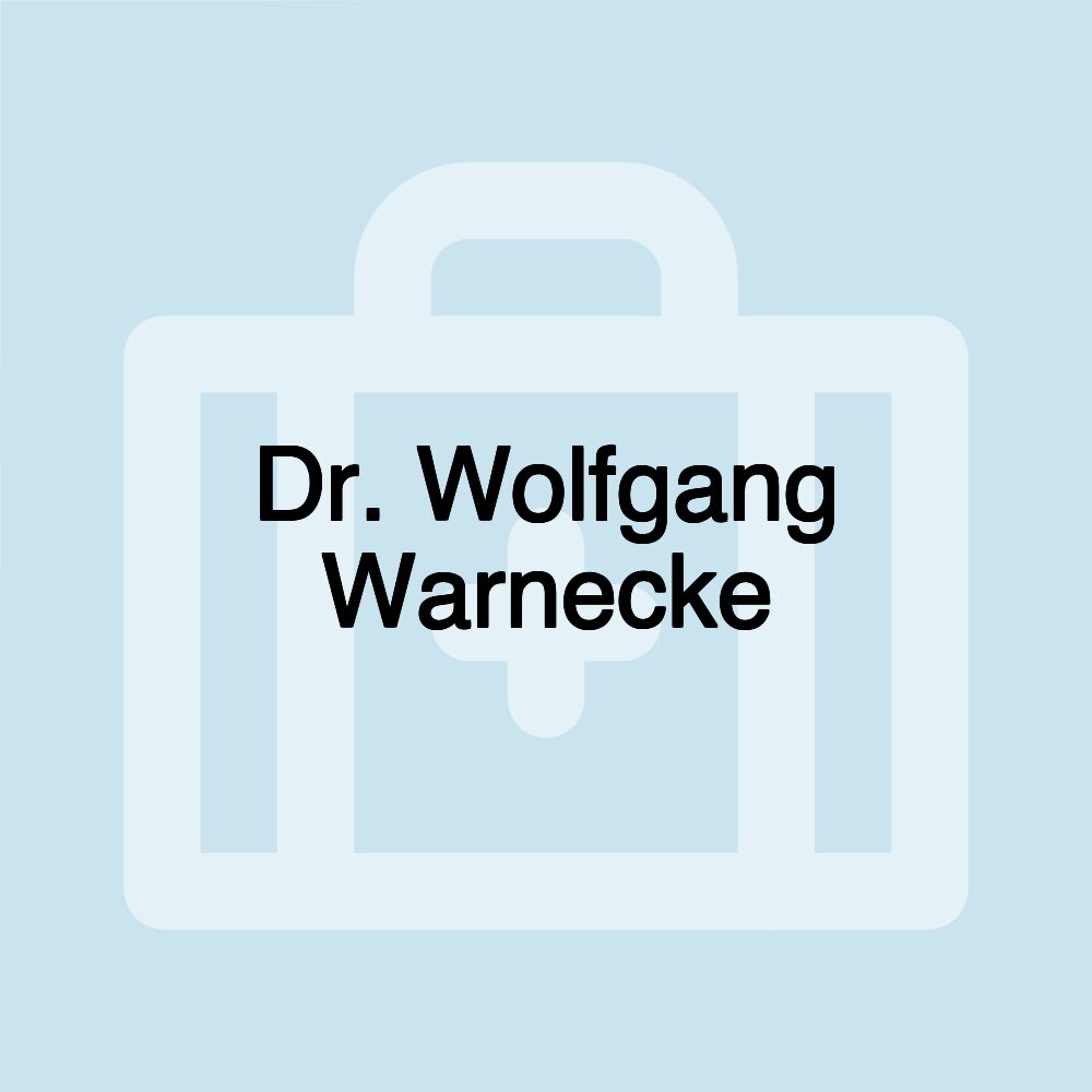 Dr. Wolfgang Warnecke