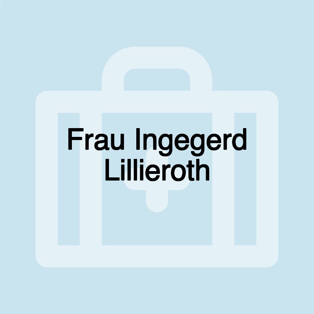 Frau Ingegerd Lillieroth