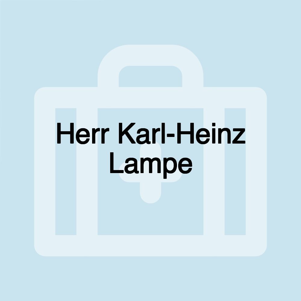 Herr Karl-Heinz Lampe