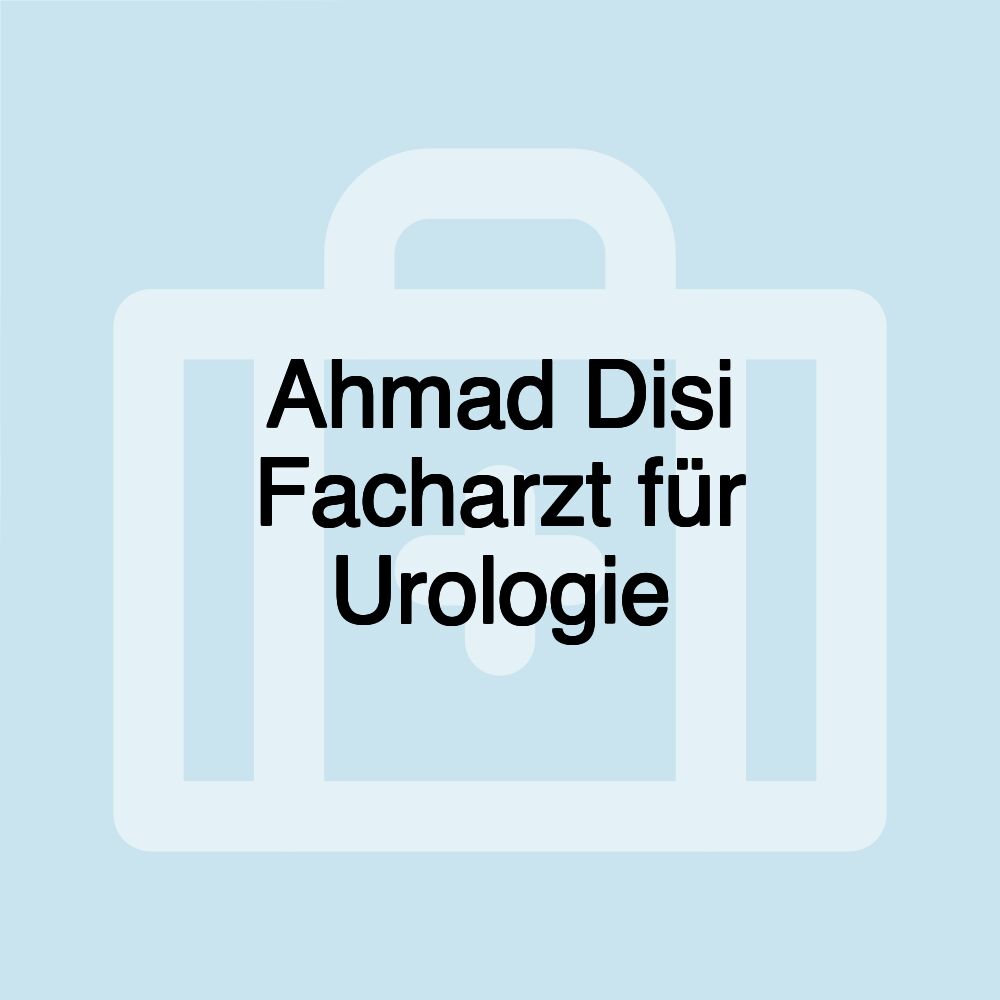 Ahmad Disi Facharzt für Urologie