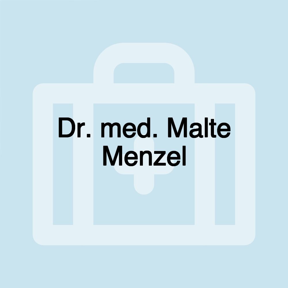 Dr. med. Malte Menzel