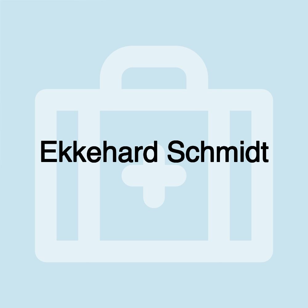 Ekkehard Schmidt