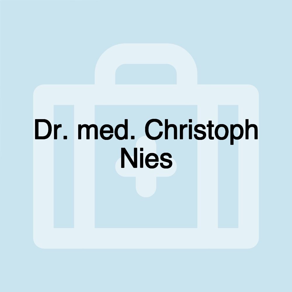 Dr. med. Christoph Nies