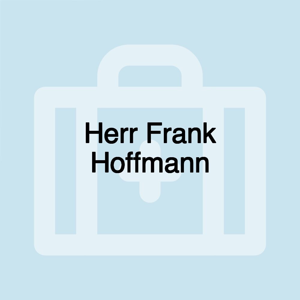 Herr Frank Hoffmann