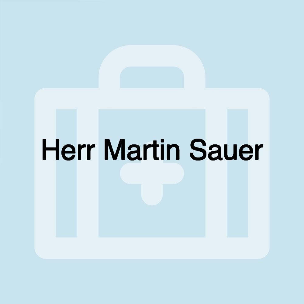 Herr Martin Sauer