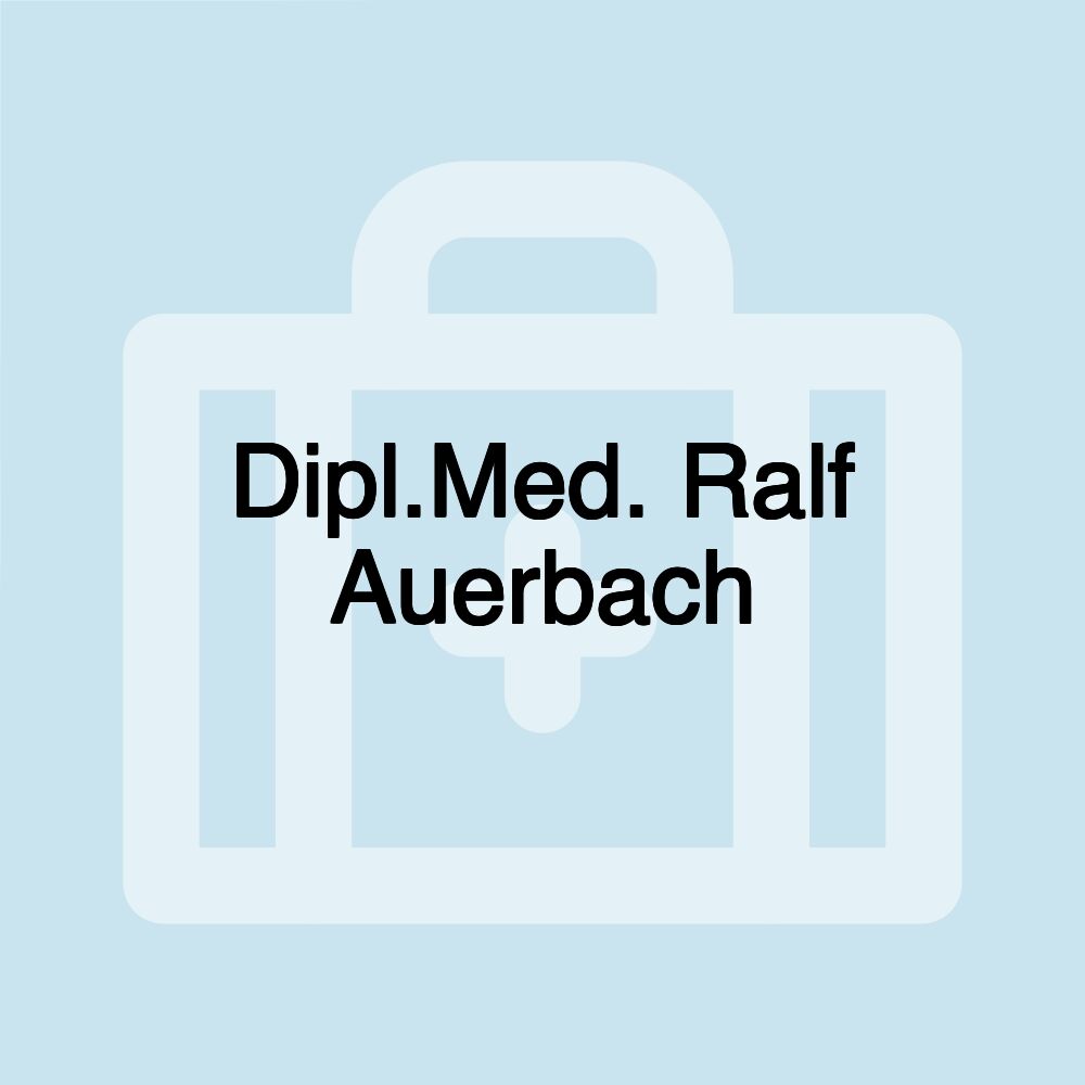 Dipl.Med. Ralf Auerbach