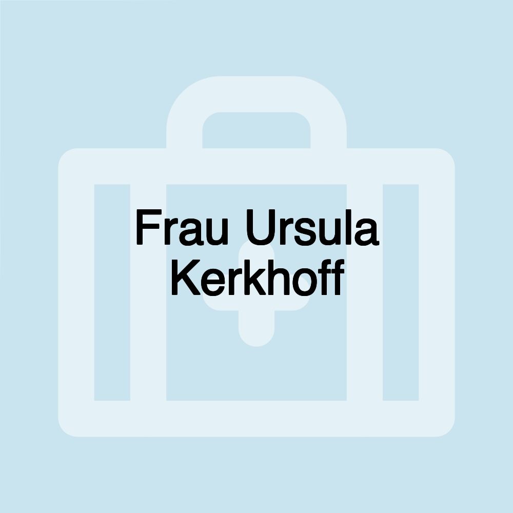 Frau Ursula Kerkhoff