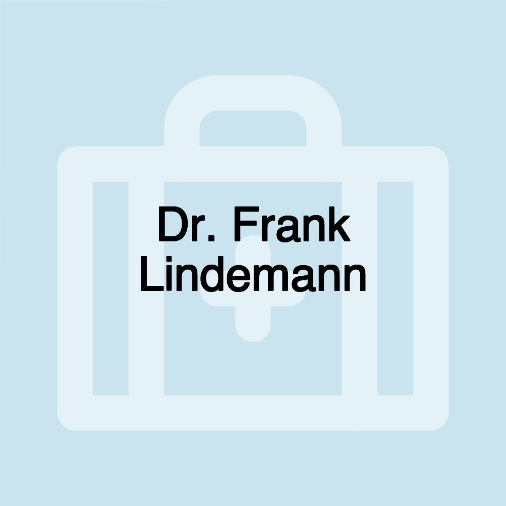 Dr. Frank Lindemann