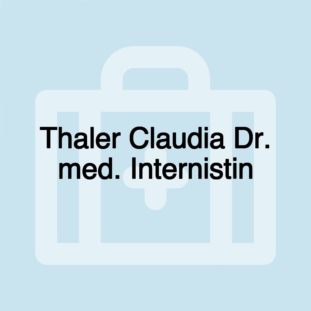 Thaler Claudia Dr. med. Internistin