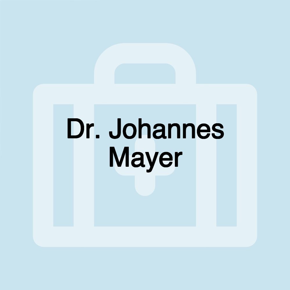 Dr. Johannes Mayer