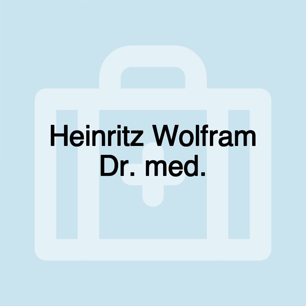 Heinritz Wolfram Dr. med.