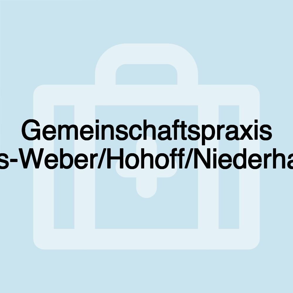 Gemeinschaftspraxis Haas-Weber/Hohoff/Niederhagen