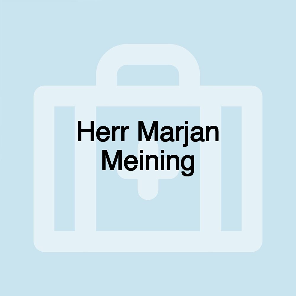 Herr Marjan Meining