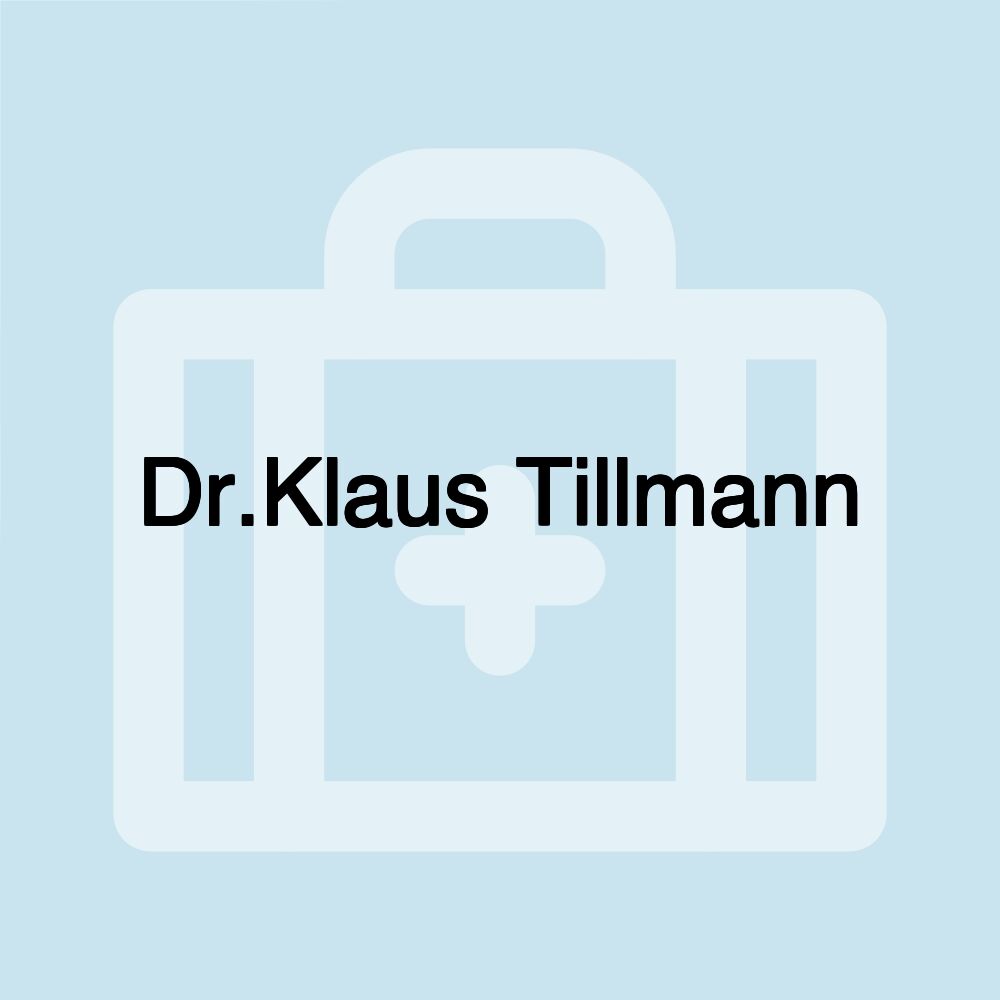 Dr.Klaus Tillmann