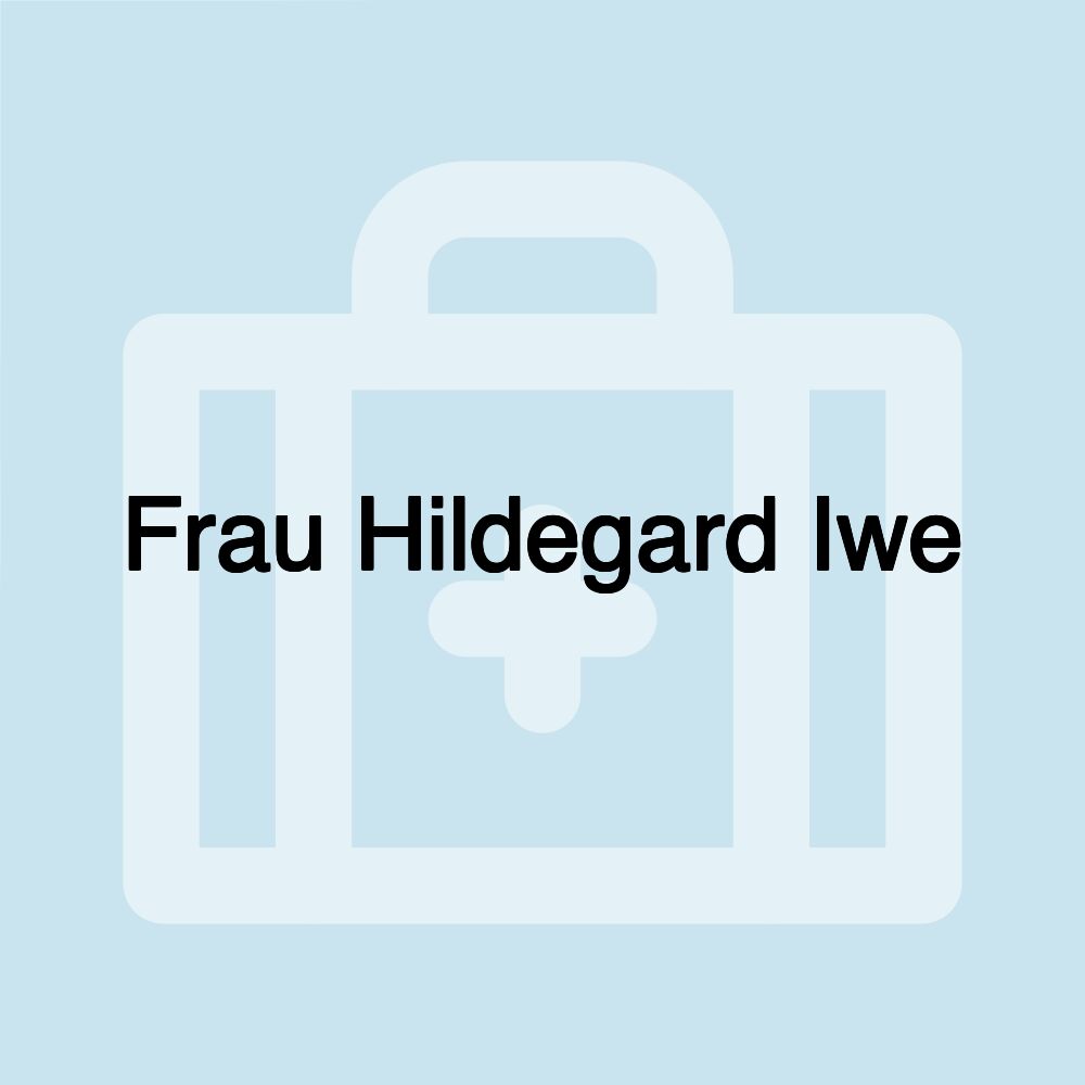 Frau Hildegard Iwe