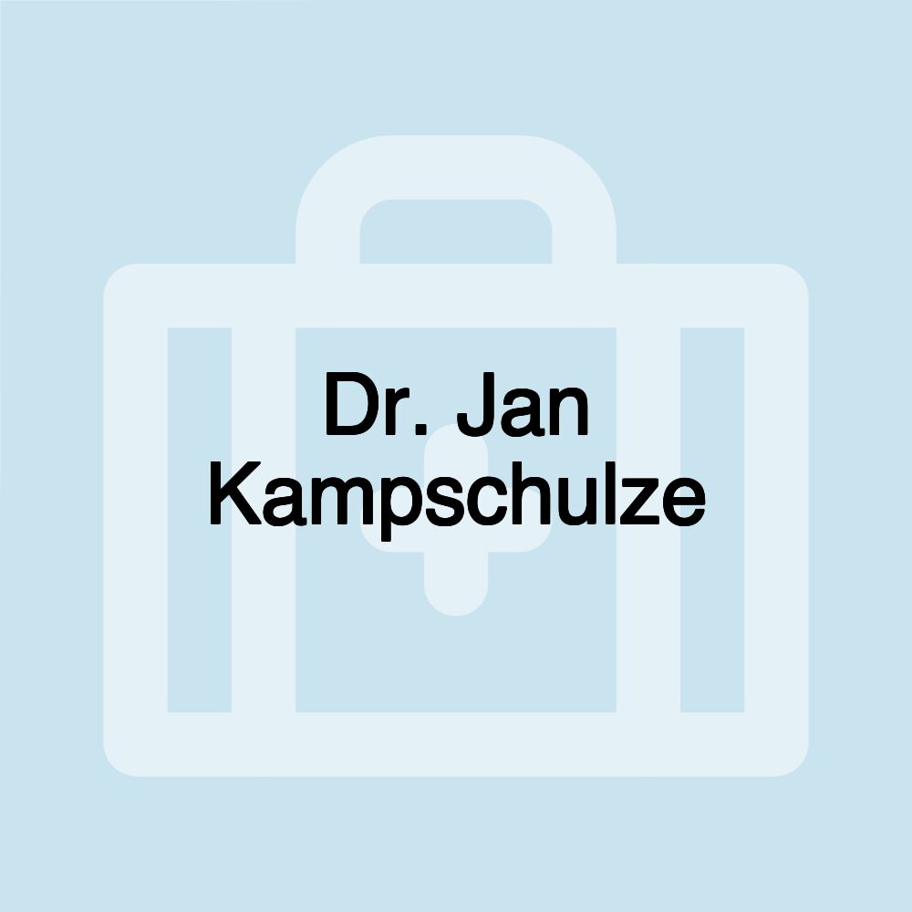 Dr. Jan Kampschulze