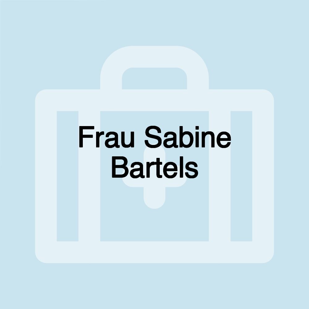 Frau Sabine Bartels