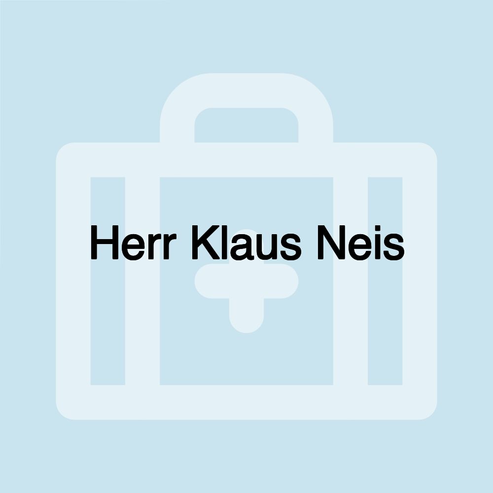 Herr Klaus Neis