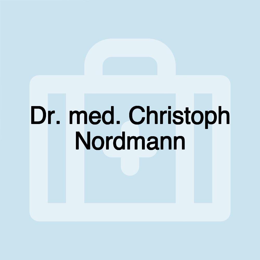 Dr. med. Christoph Nordmann