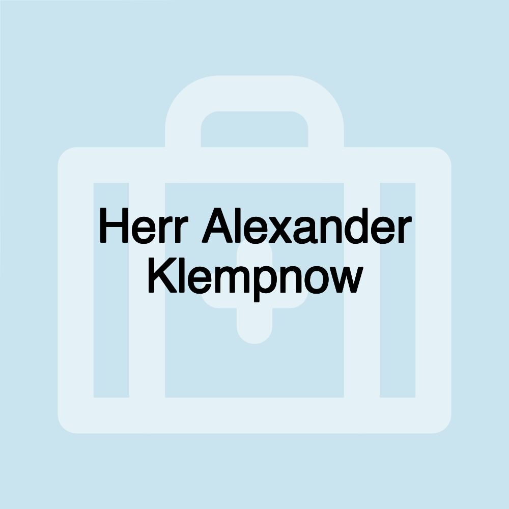 Herr Alexander Klempnow