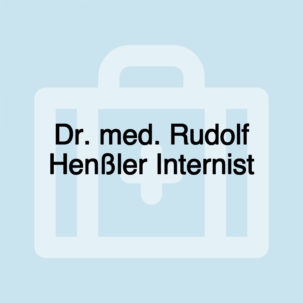 Dr. med. Rudolf Henßler Internist