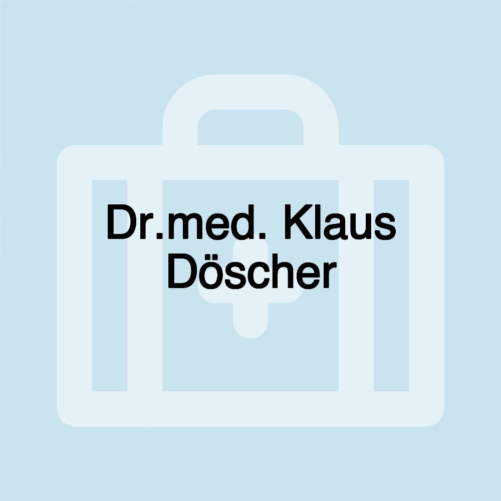 Dr.med. Klaus Döscher