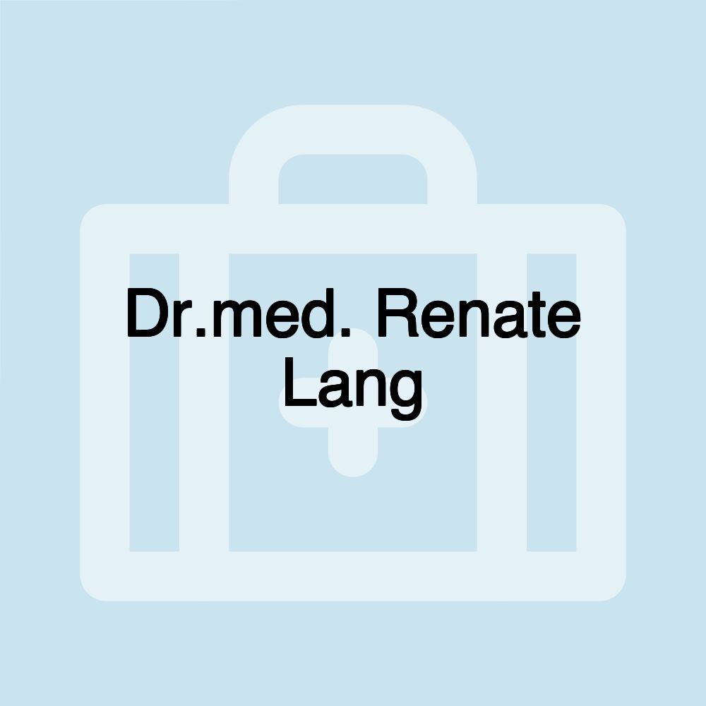 Dr.med. Renate Lang