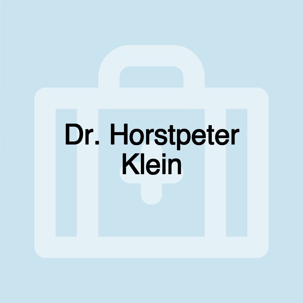 Dr. Horstpeter Klein