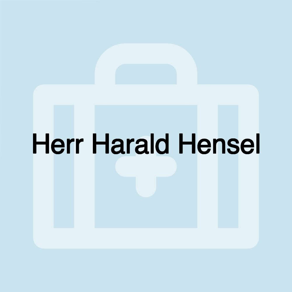 Herr Harald Hensel