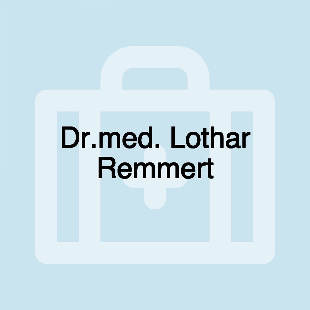 Dr.med. Lothar Remmert