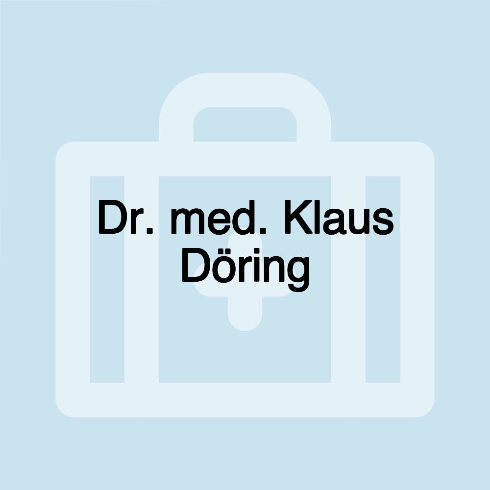 Dr. med. Klaus Döring