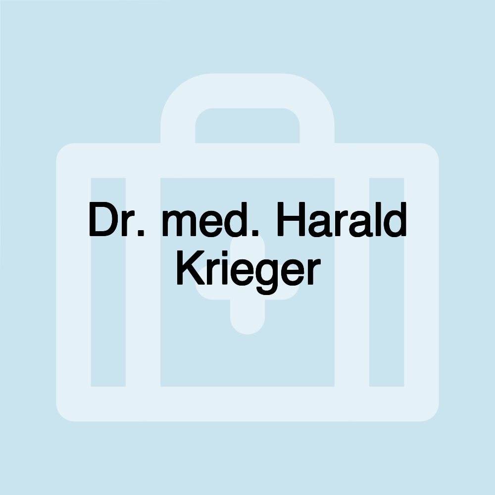 Dr. med. Harald Krieger