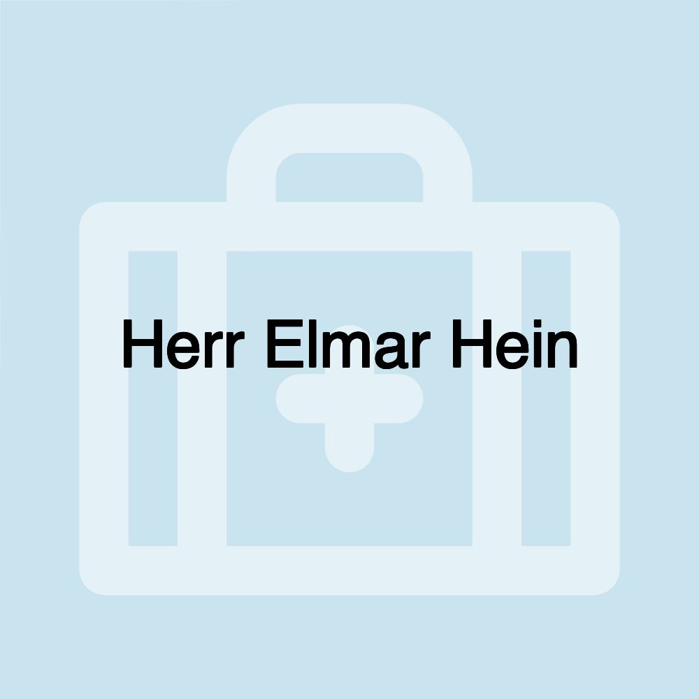 Herr Elmar Hein