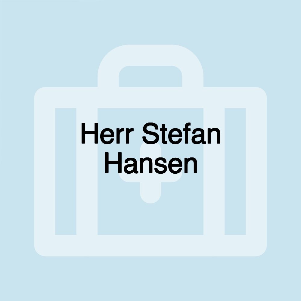 Herr Stefan Hansen