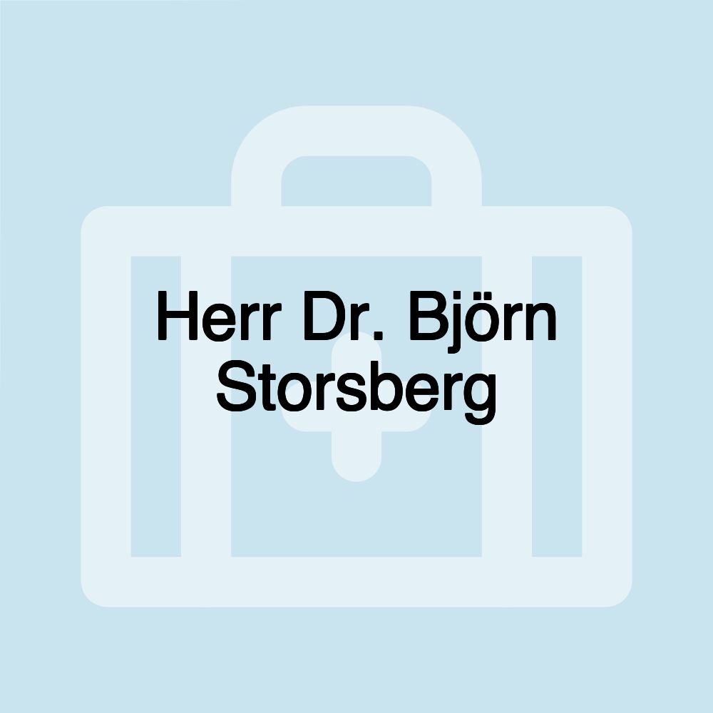 Herr Dr. Björn Storsberg