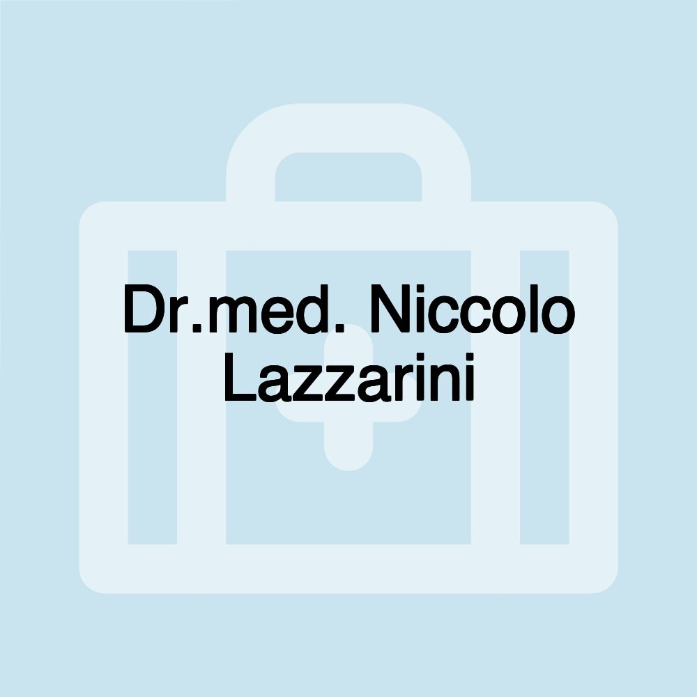 Dr.med. Niccolo Lazzarini