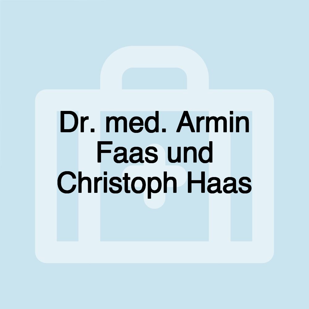 Dr. med. Armin Faas und Christoph Haas