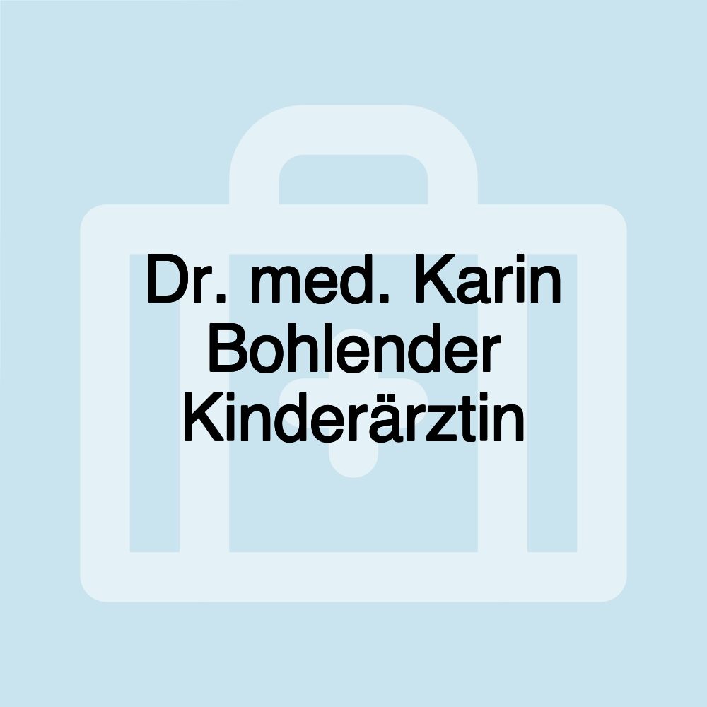 Dr. med. Karin Bohlender Kinderärztin