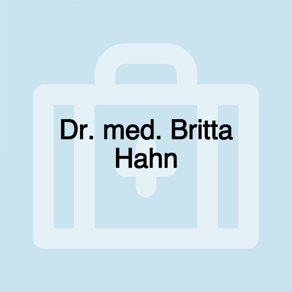 Dr. med. Britta Hahn