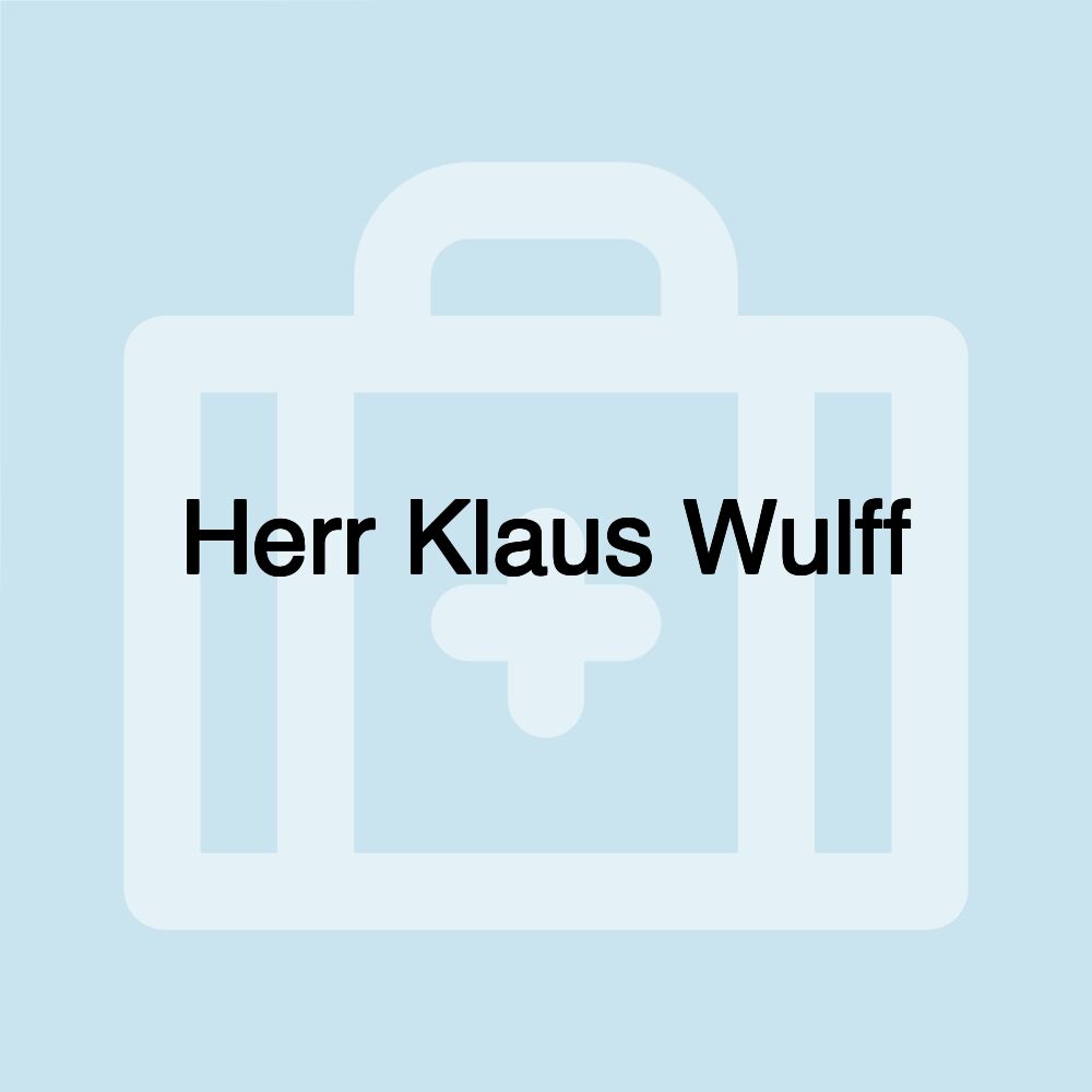 Herr Klaus Wulff