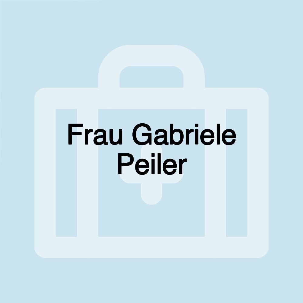 Frau Gabriele Peiler