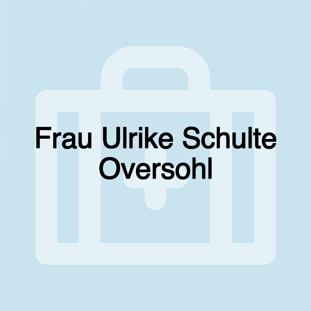 Frau Ulrike Schulte Oversohl