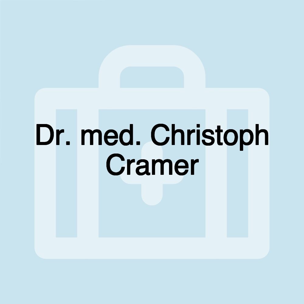 Dr. med. Christoph Cramer